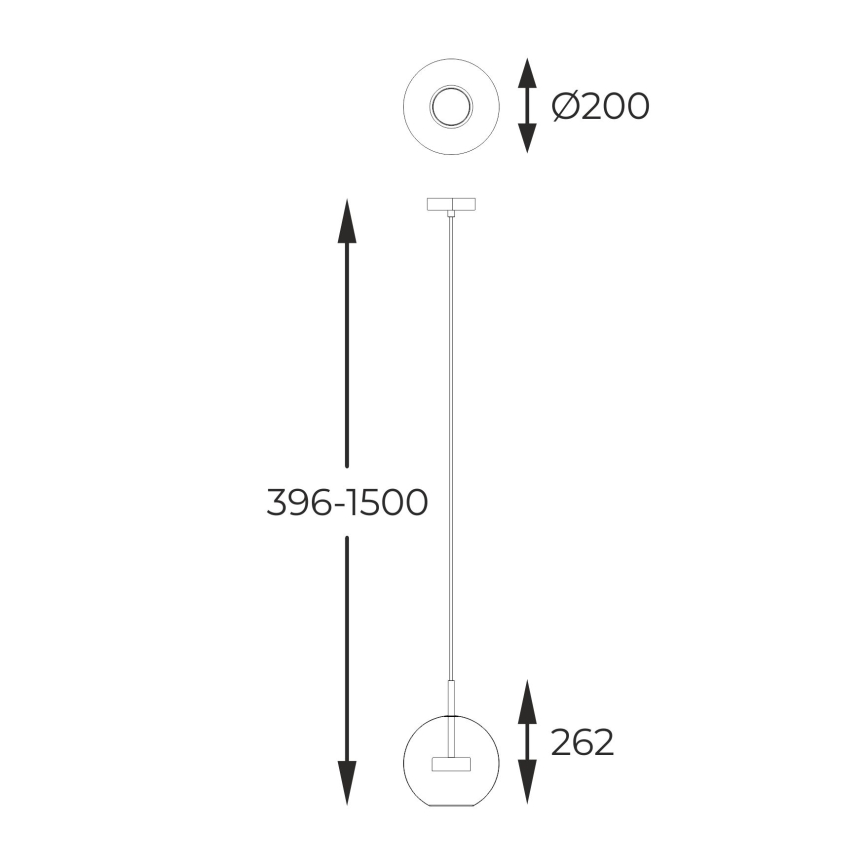 Lustră LED pe cablu Zuma Line LED/5W/230V auriu