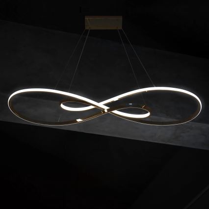 Lustră LED pe cablu ZUMBA LED/50W/230V auriu