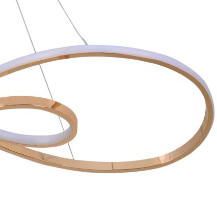 Lustră LED pe cablu ZUMBA LED/50W/230V auriu