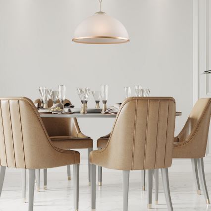 Lustră LED pe tijă Brilagi ANTICO 1xE27/60W/230V alb patină