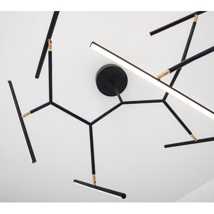 Lustră LED pe tijă dimabilă LED/68W/230V negru Zambelis 2072