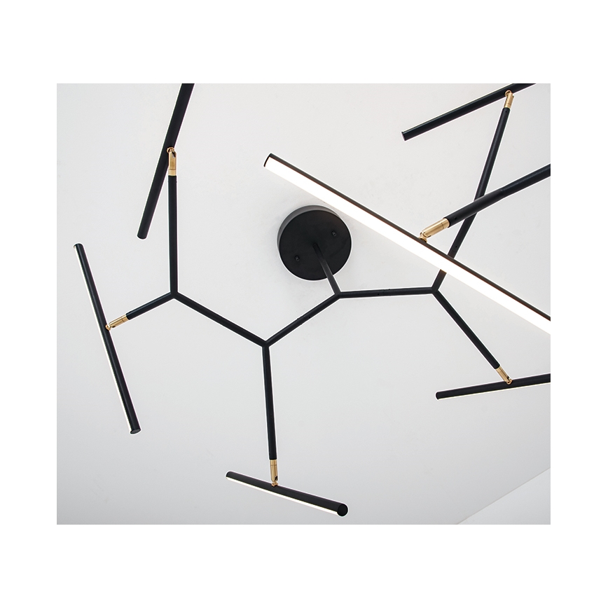 Lustră LED pe tijă dimabilă LED/68W/230V negru Zambelis 2072