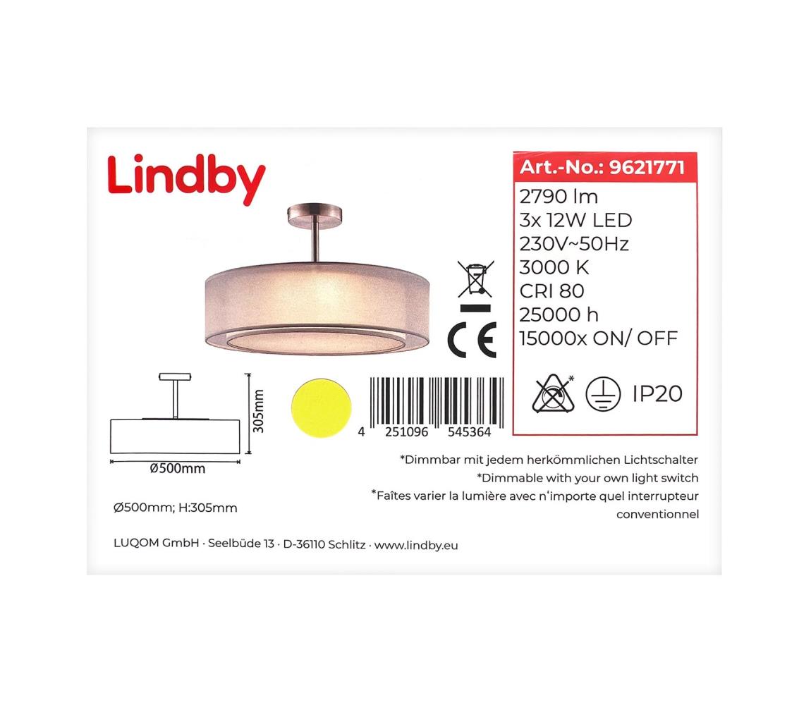 Lustră LED pe tijă dimabilă PIKKA 3xLED/12W/230V Lindby