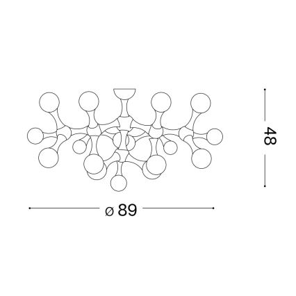 Lustră LED pe tijă Ideal Lux NODINO 15xG9/15W/230V