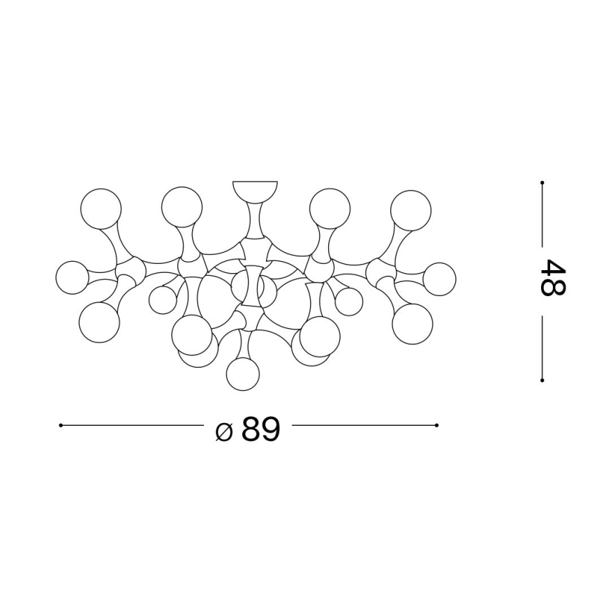 Lustră LED pe tijă Ideal Lux NODINO 15xG9/15W/230V