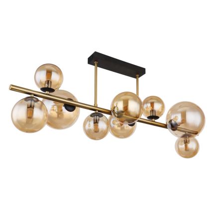 Lustră LED pe tijă 9xG9/3W/230V alamă Globo