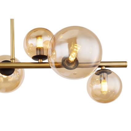 Lustră LED pe tijă 9xG9/3W/230V alamă Globo