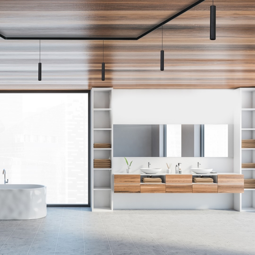 Lustră LED pentru sistem de șină MAGNETIC TRACK LED/7W/48V negru