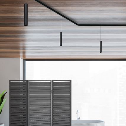 Lustră LED pentru sistem de șină MAGNETIC TRACK LED/7W/48V negru