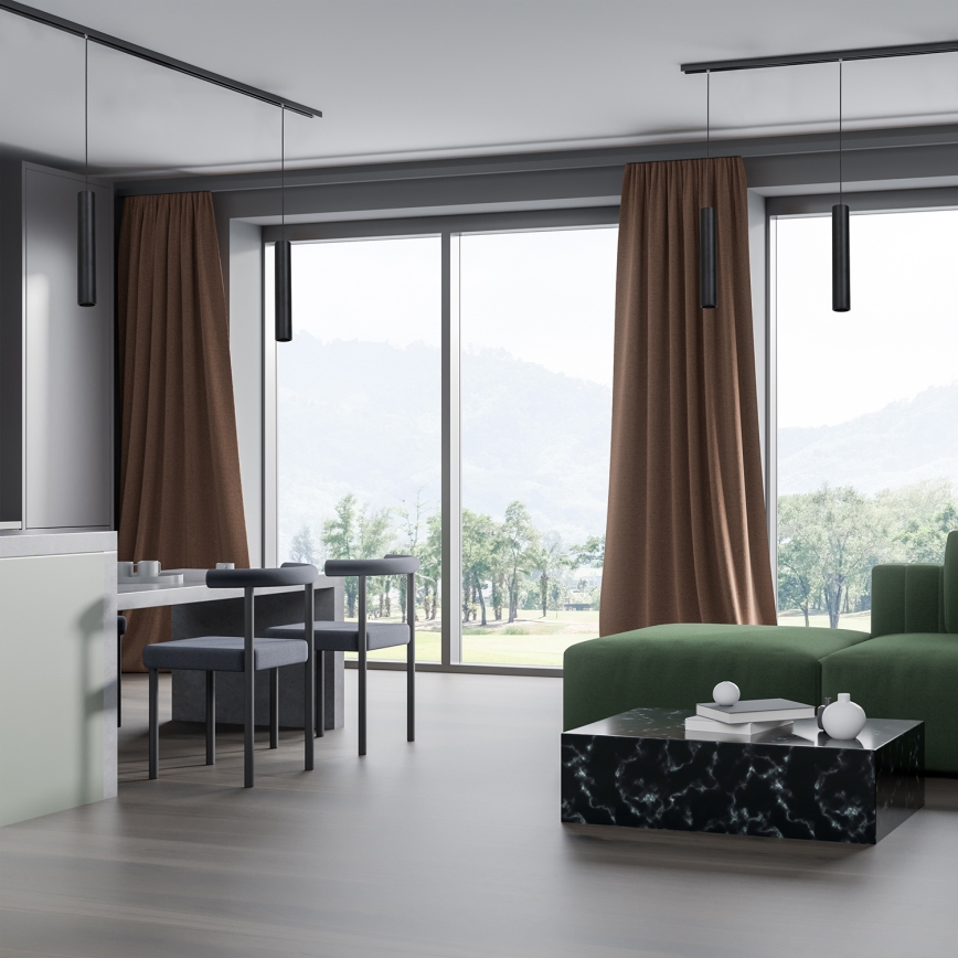 Lustră LED pentru sistem de șină MAGNETIC TRACK LED/7W/48V negru