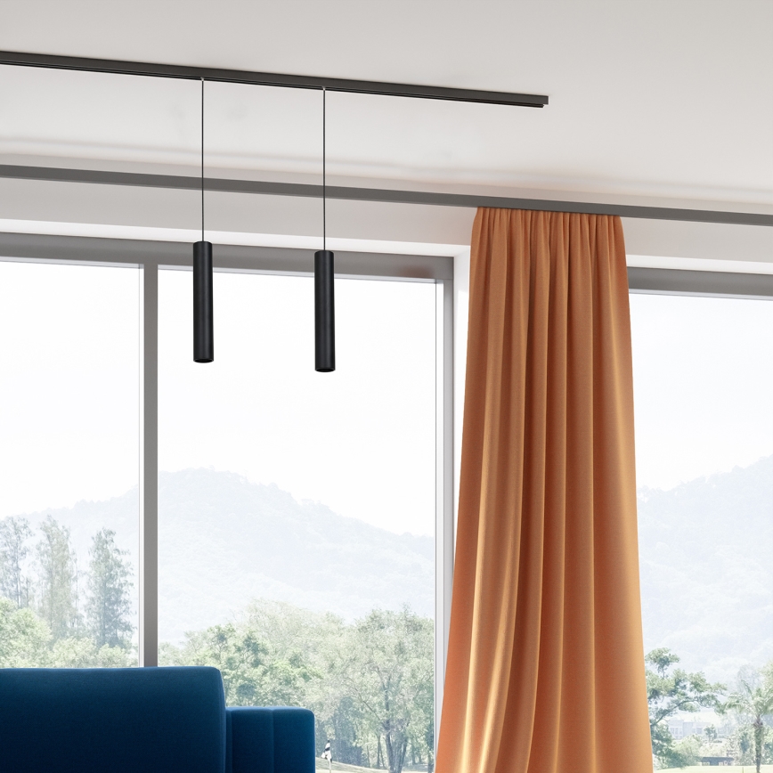 Lustră LED pentru sistem de șină MAGNETIC TRACK LED/7W/48V negru