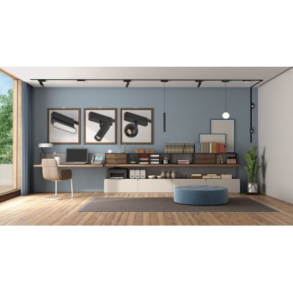 Lustră LED pentru sistem de șină monofazic Rabalux LED/5W/24V 3000K negru