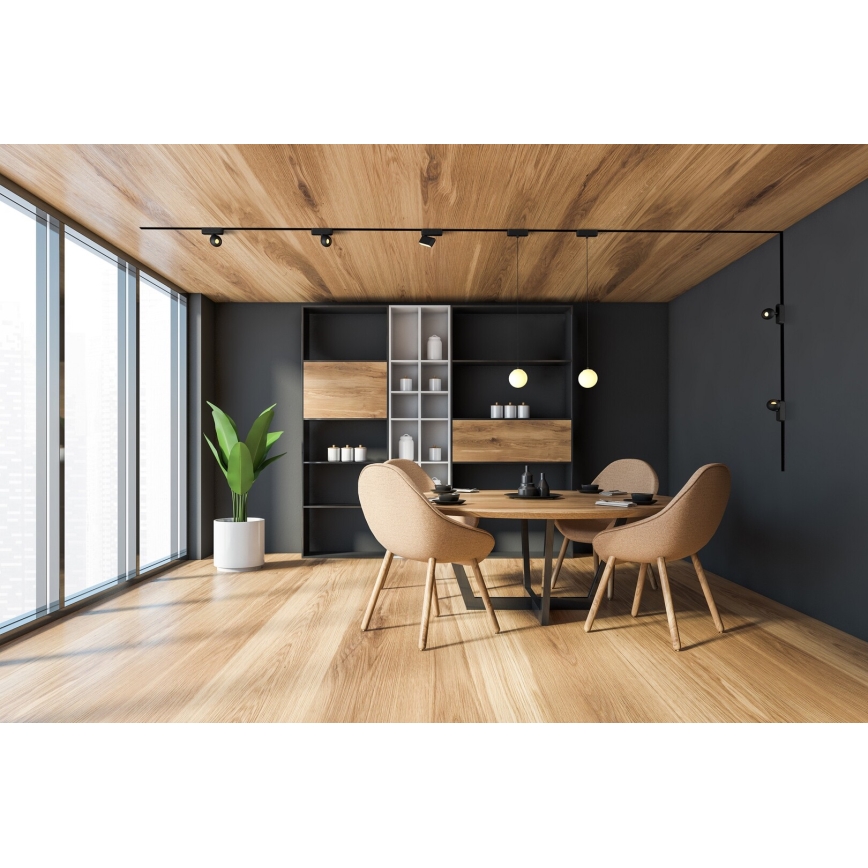 Lustră LED pentru sistem de șină monofazic Rabalux LED/5W/24V 3000K negru