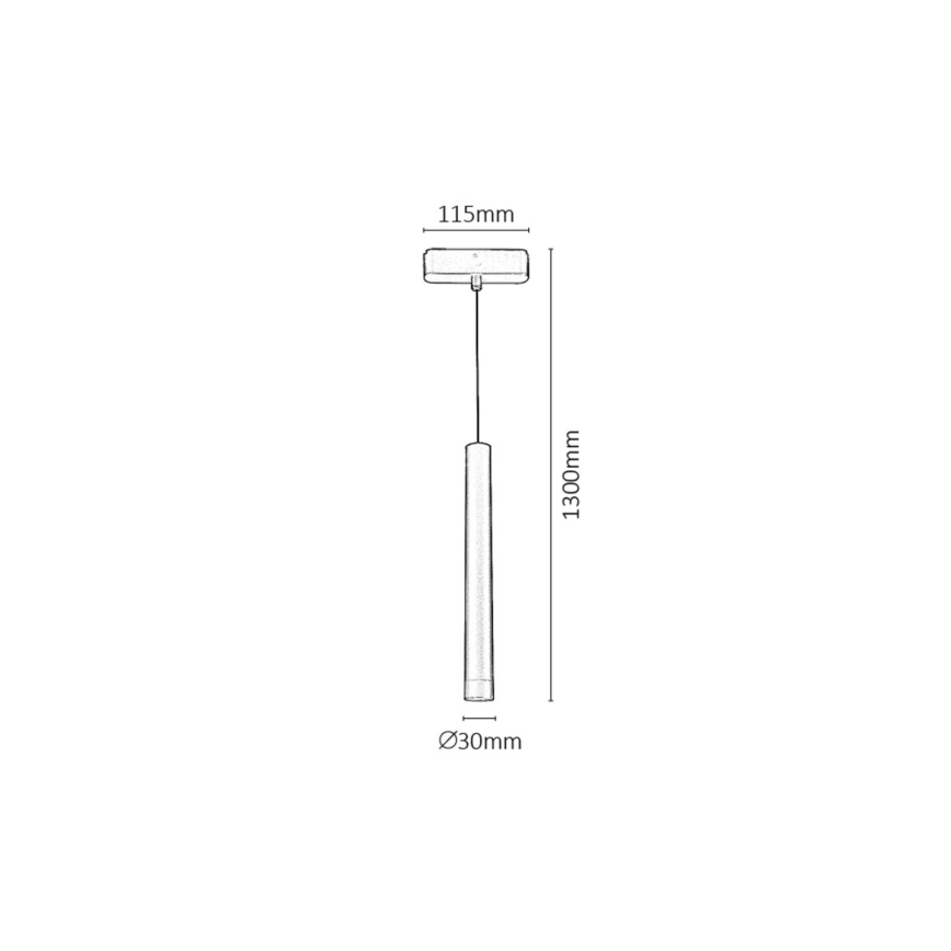 Lustră LED pentru sistem de șină monofazic Rabalux LED/5W/24V 4000K negru