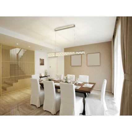 Lustră cu cristale suspendată pe cablu ENRIQUE, LED reglabil 20W, 230V, 3000–6000K, telecomandă inclusă