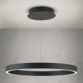 Lustră LED reglabilă pe cablu KOLK, 60 W, 230 V, 2700/3000/4000 K, Ø 60 cm, neagră
