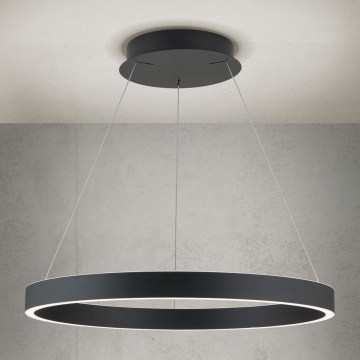 Lustră LED reglabilă pe cablu KOLK, 60 W, 230 V, 2700/3000/4000 K, Ø 60 cm, neagră