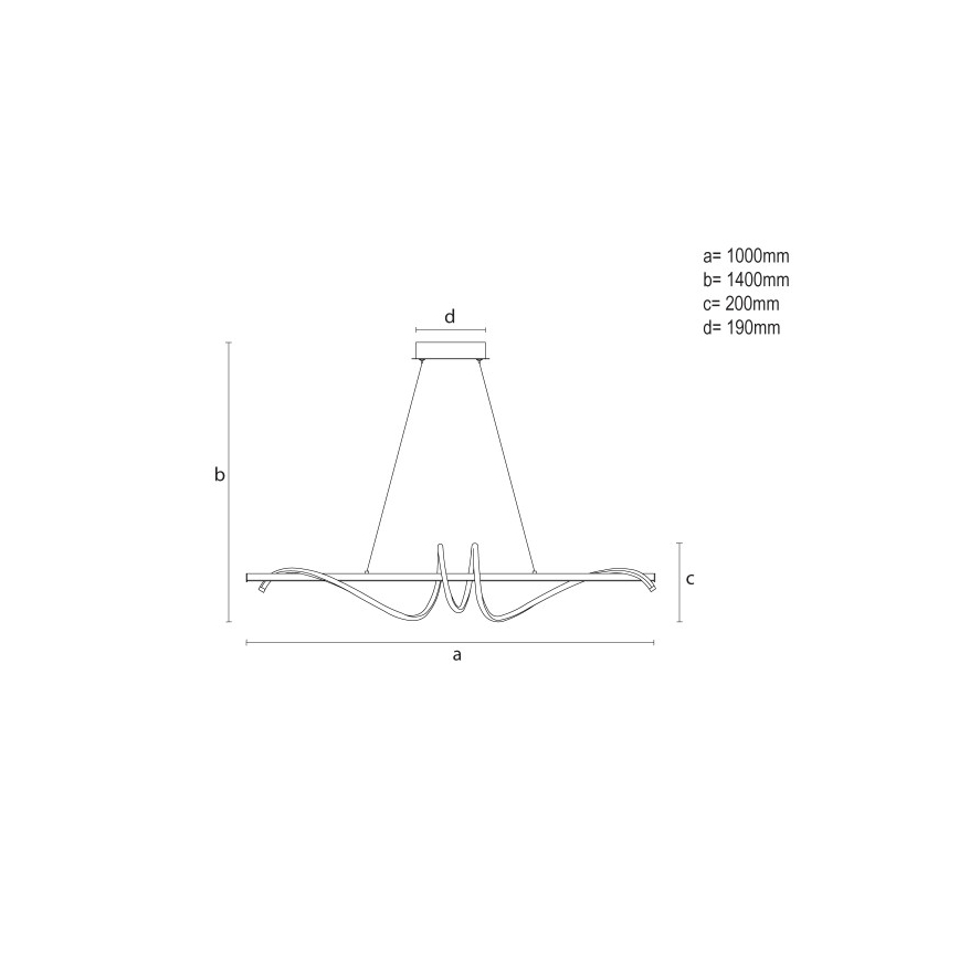 Lustră LED reglabilă pe cablu LED/50W/230V 3000-6500K 100 cm + telecomandă