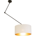 Lustră LED reglabilă pe tijă GORTA 1xE27/60W/230V alb/auriu