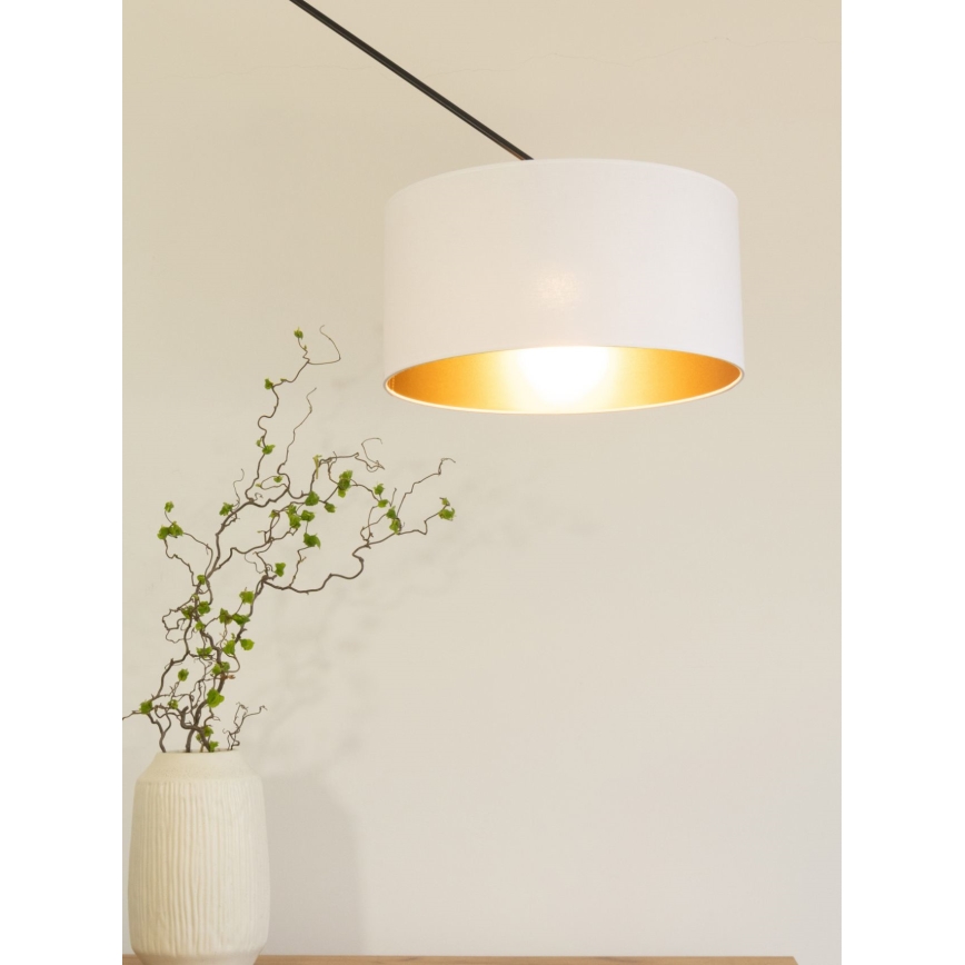 Lustră LED reglabilă pe tijă GORTA 1xE27/60W/230V alb/auriu