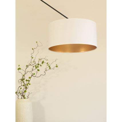 Lustră LED reglabilă pe tijă GORTA 1xE27/60W/230V alb/auriu