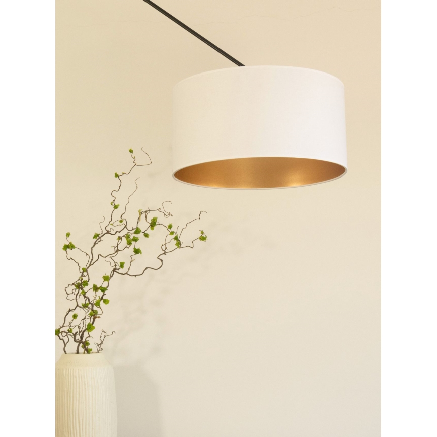 Lustră LED reglabilă pe tijă GORTA 1xE27/60W/230V alb/auriu