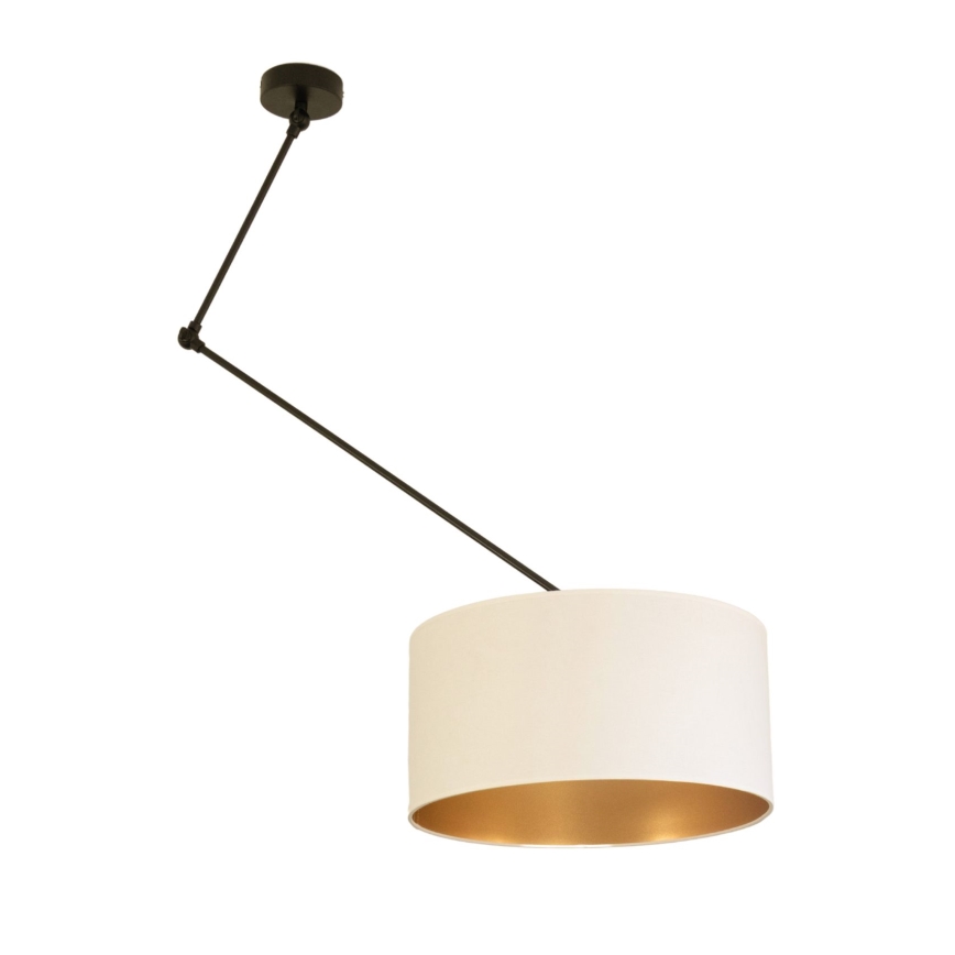 Lustră LED reglabilă pe tijă GORTA 1xE27/60W/230V alb/auriu