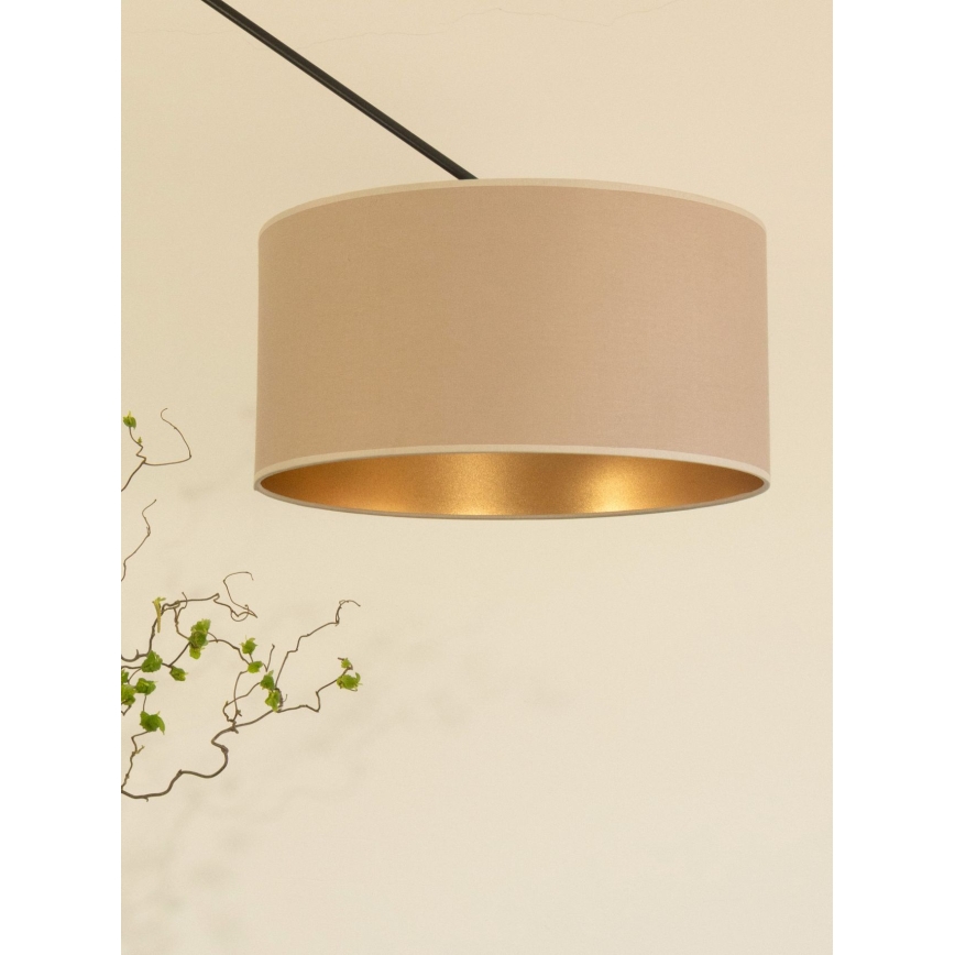 Lustră LED reglabilă pe tijă GORTA 1xE27/60W/230V bej/auriu