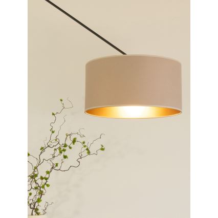 Lustră LED reglabilă pe tijă GORTA 1xE27/60W/230V bej/auriu