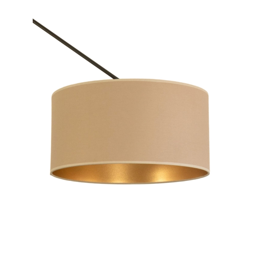 Lustră LED reglabilă pe tijă GORTA 1xE27/60W/230V bej/auriu