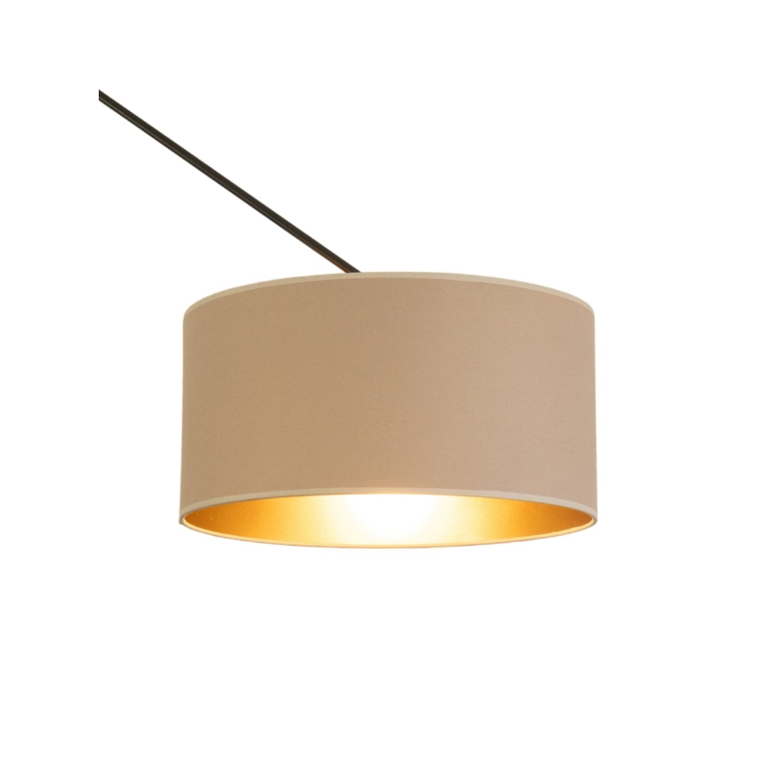 Lustră LED reglabilă pe tijă GORTA 1xE27/60W/230V bej/auriu