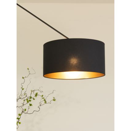 Lustră LED reglabilă pe tijă GORTA 1xE27/60W/230V negru/auriu