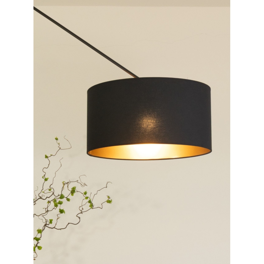 Lustră LED reglabilă pe tijă GORTA 1xE27/60W/230V negru/auriu