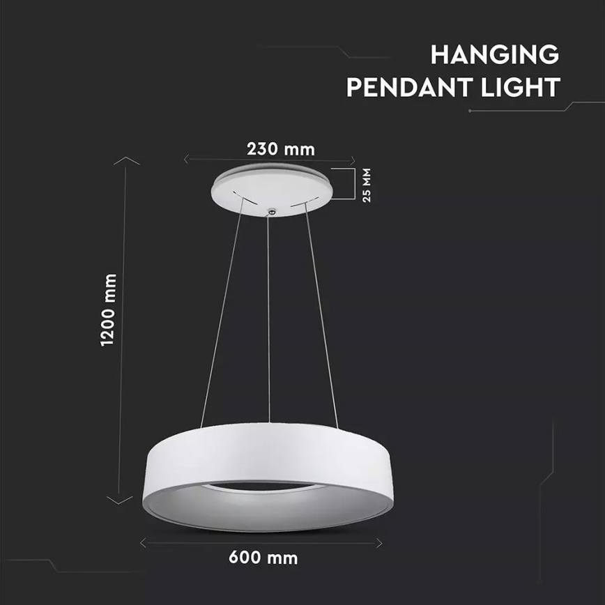 Lustră LED reglabilă suspendată pe cablu LED/30W/230V