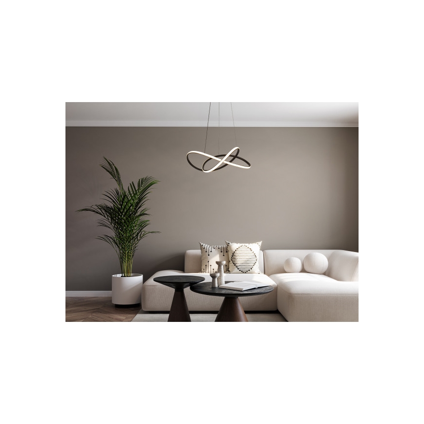 Lustră LED dimabilă pe cablu, 85W, 230V, 3000-6500K, Ø60 cm, cu telecomandă