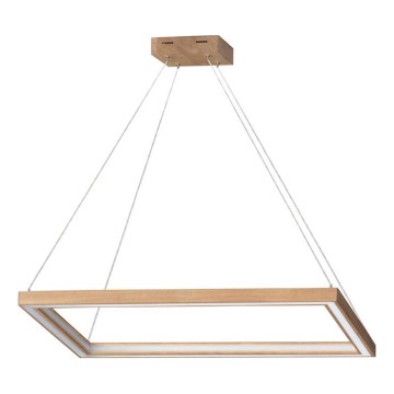 Lustră LED reglabilă suspendată pe cablu LEGNO 2xLED/33W/230V stejar