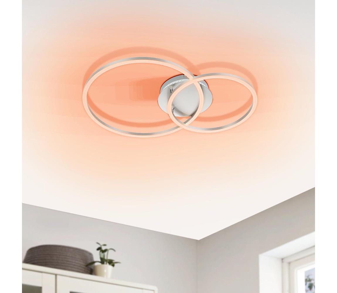 Lustră LED RGB aplicată dimabilă LED/215W/230V 3000-6500K Eglo 75607 + telecomandă