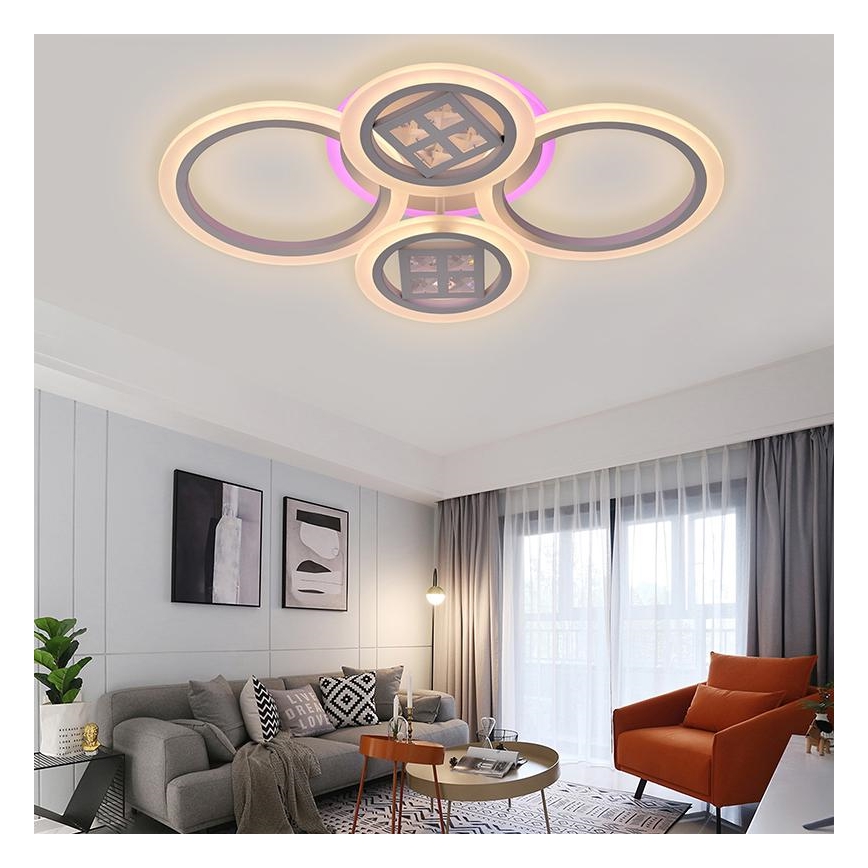 Lustră LED RGB dimabilă aplicată LED/50W/230V 3000-6500K + telecomandă