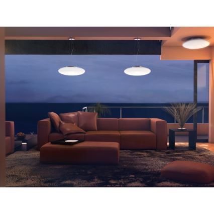 Lustră LED RGB pe cablu dimabilă ELIPTICO 3xE27/8,5W/100-240V Immax NEO 07055L + telecomandă Tuya