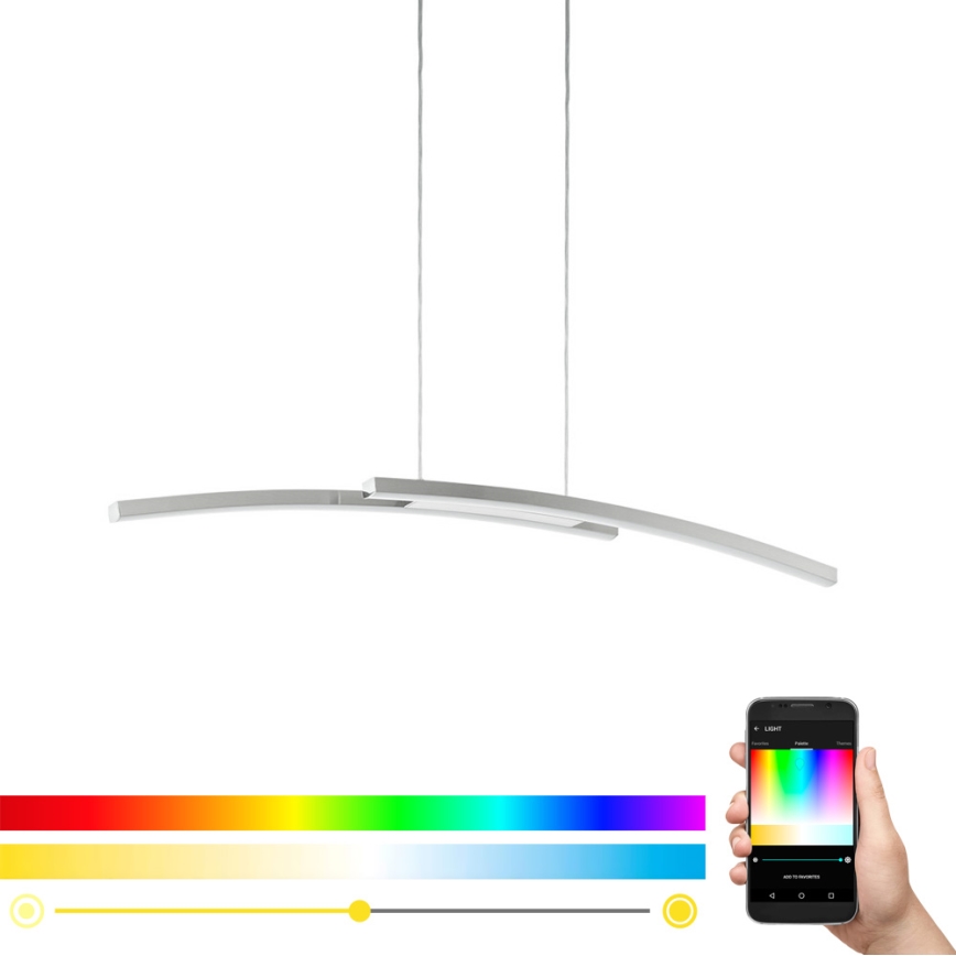 Lustră LED RGB pe cablu dimabilă FRAIOLI-C 2xLED/17W/230V Eglo