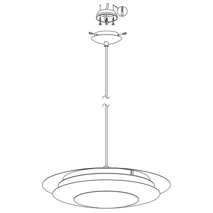 Lustră LED RGB pe cablu dimabilă MONEVA-C LED/18W/230V Eglo