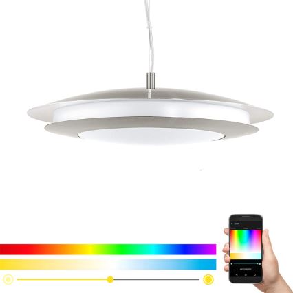 Lustră LED RGB pe cablu dimabilă MONEVA-C LED/27W/230V Eglo