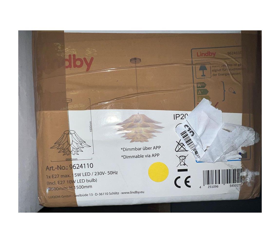 Lustră LED RGB pe cablu LAVINJA 1xE27/10W/230V Lindby