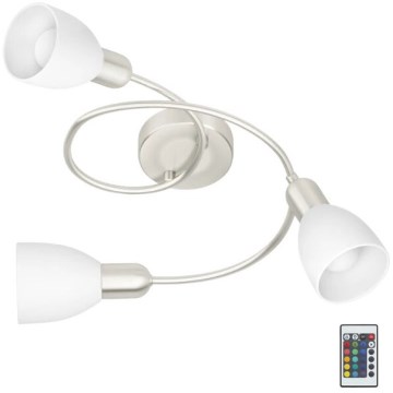 Lustră LED RGBW dimabilă aplicată Eglo 75388 GRIMSEY-C 3xE14/4W/230V + telecomandă