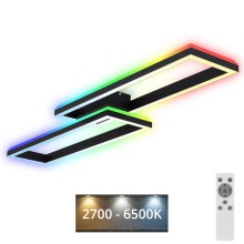 Lustră LED RGBW dimabilă aplicată FRAME 2xLED/21W/230V 2700-6500K Brilo + telecomandă
