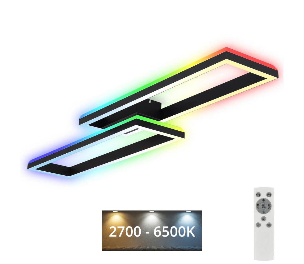 Lustră LED RGBW dimabilă aplicată FRAME 2xLED/21W/230V 2700-6500K Brilo + telecomandă