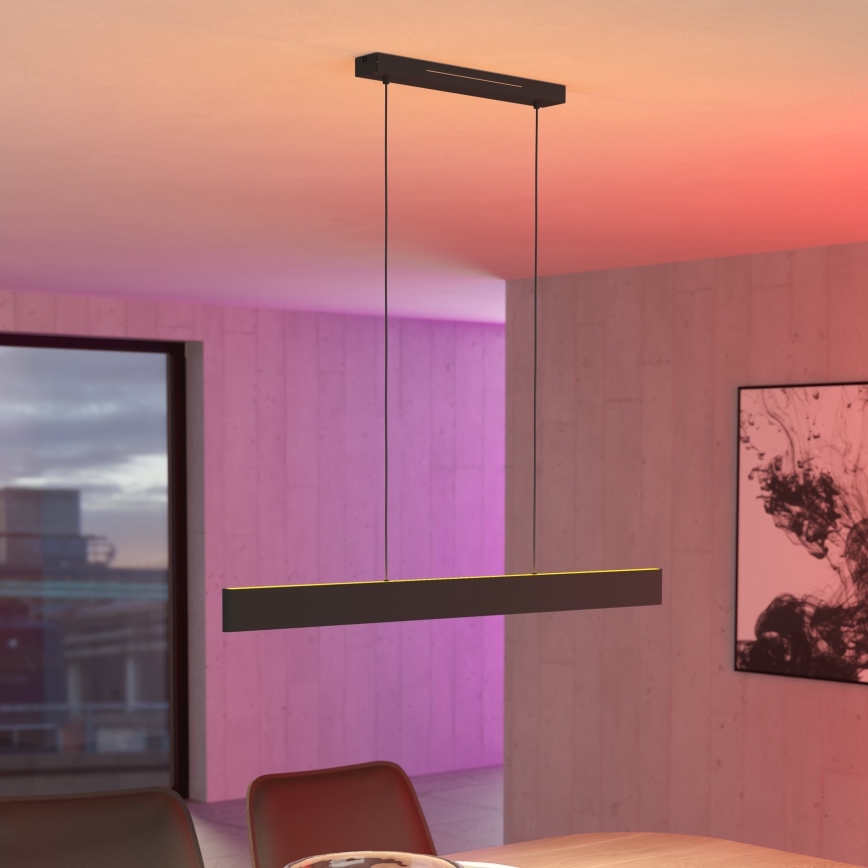 Lustră LED RGBW dimabilă pe cablu Eglo LED/38W/230V 2700-6500K negru