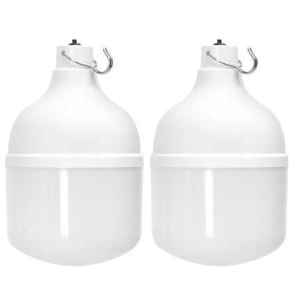 Lustră LED solară Aigostar 2xLED/35W/12V 6000 mAh 6500K d. 10 cm + telecomandă