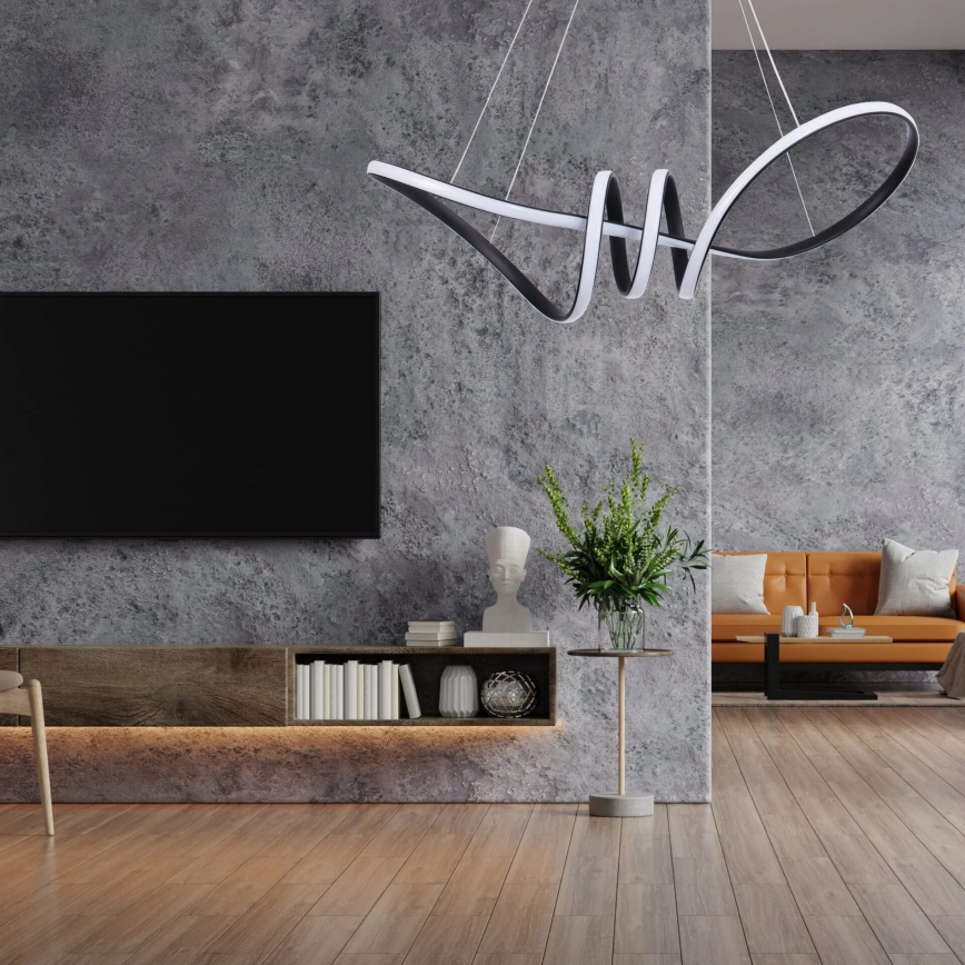 Lustră LED suspendată FLAVIA, 44 W, 230 V, neagră