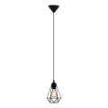 Lustră LED suspendată pe cablu 1xE27/6,5W/230V 2500K neagră